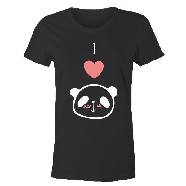 I Love Panda Tişört